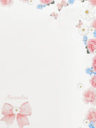 Coperta per neonata Monnalisa bianca con stampa a fiori all - over - Rubino Kids