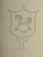 Coperta per neonati Fendi Kids beige con stampa Cavallino Fendi sul davanti - Rubino Kids