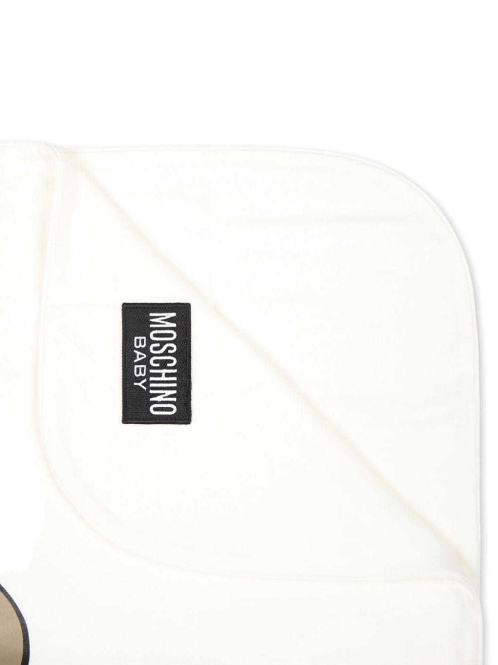 Coperta per neonati Moschino Kids bianco con motivo Teddy Bear - Rubino Kids