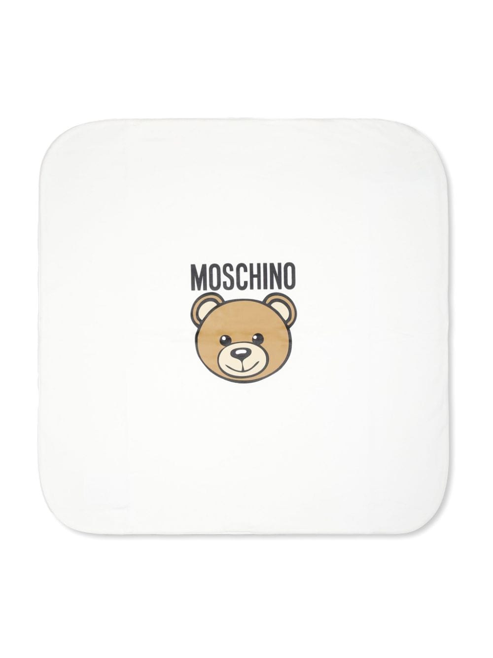 Coperta per neonati Moschino Kids bianco con motivo Teddy Bear - Rubino Kids