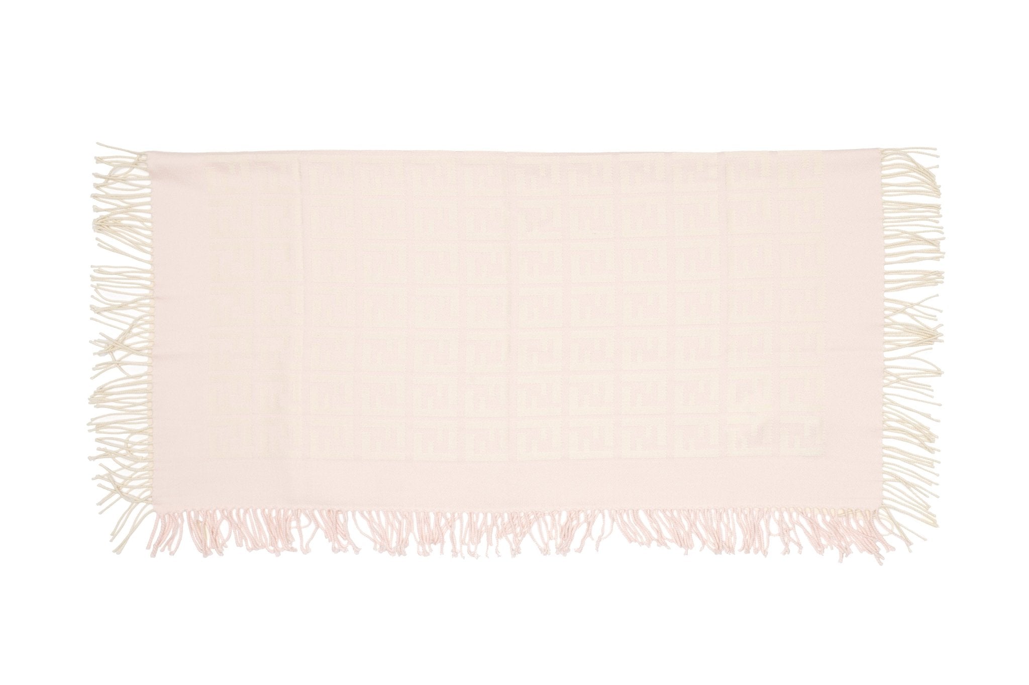 Copertina rosa con monogramma per neonato Fendi Kids rosa con bordi a frange - Rubino Kids