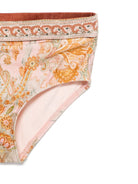 Costume completo bikini Wylie per bambina ZIMMERMANN Kids rosa con scollo a barchetta - Rubino Kids