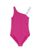 Costume da bagno asimmetrico monospalla - Rubino Kids