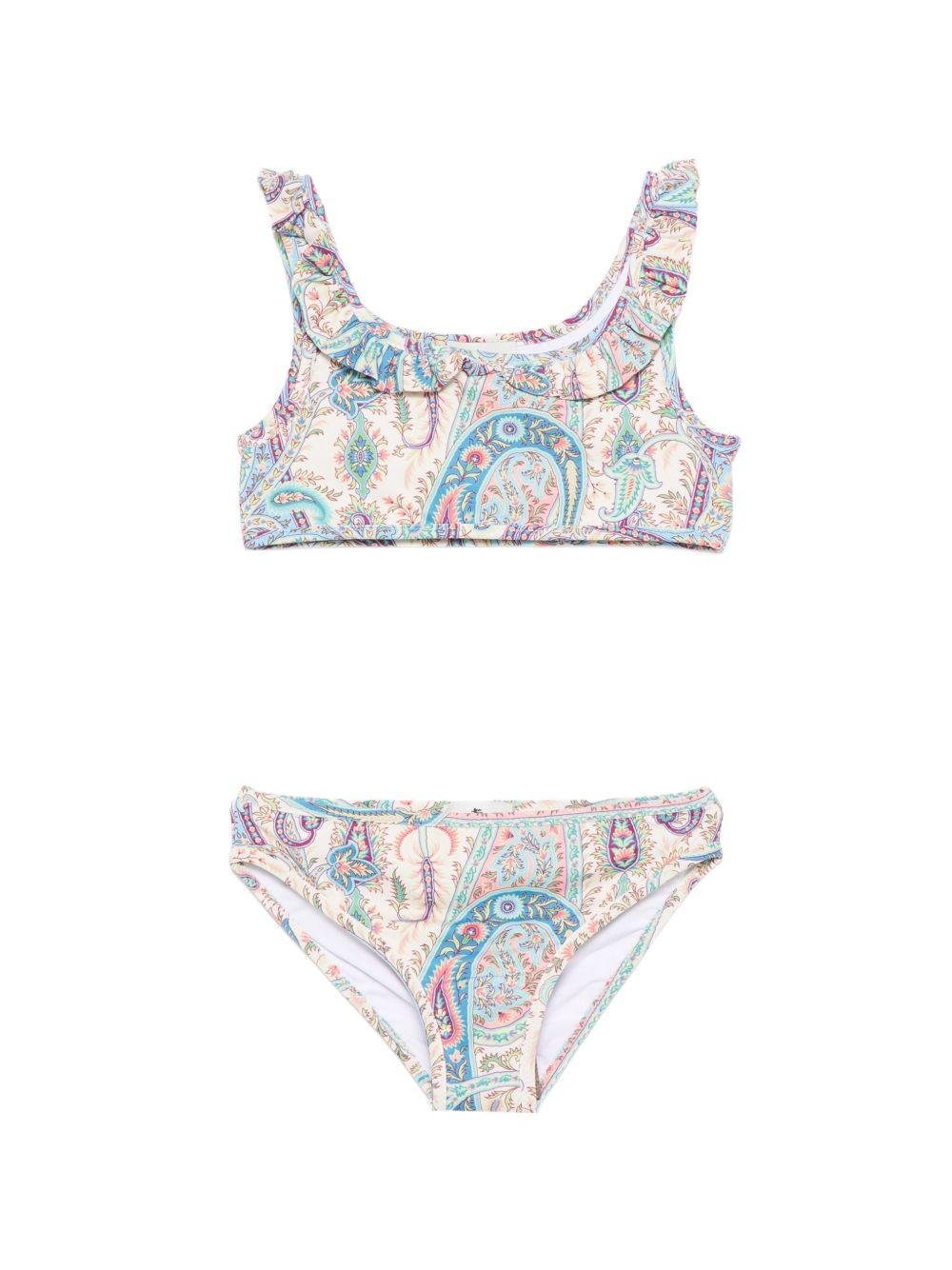 Costume da bagno per bambina ETRO KIDS multicolore con stampa paisley - Rubino Kids