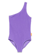 Costume da bagno per bambina Molo Nai Solid viola a monospalla - Rubino Kids