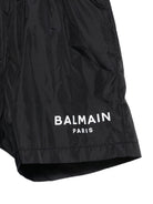 Costume da bagno per bambino Balmain Kids nero con logo sul davanti - Rubino Kids