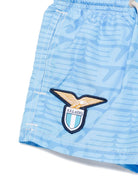 Costume da bagno per bambino MC2 Saint Barth Kids azzurro con logo Lazio e motivo a onde all - over - Rubino Kids