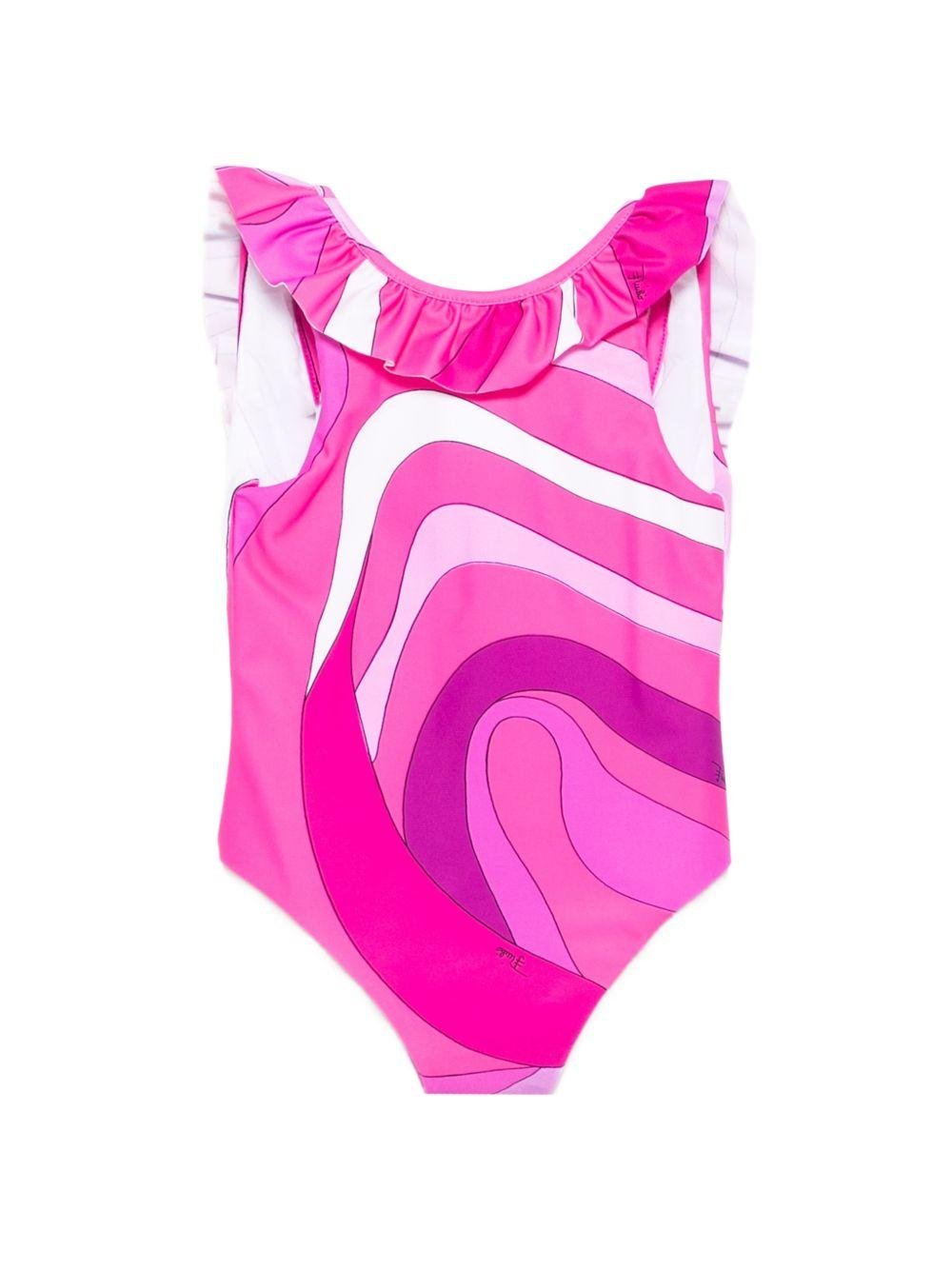 Costume da bagno per neonata Emilio Pucci Junior con stampa - Rubino Kids