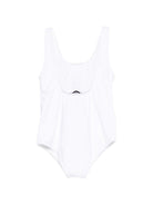 Costume da bagno per neonata Moschino Kids bianco con stampa orso sul davanti - Rubino Kids