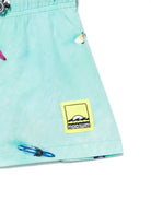 Costume da bagno per neonato Molo azzurro con stampa grafica - Rubino Kids