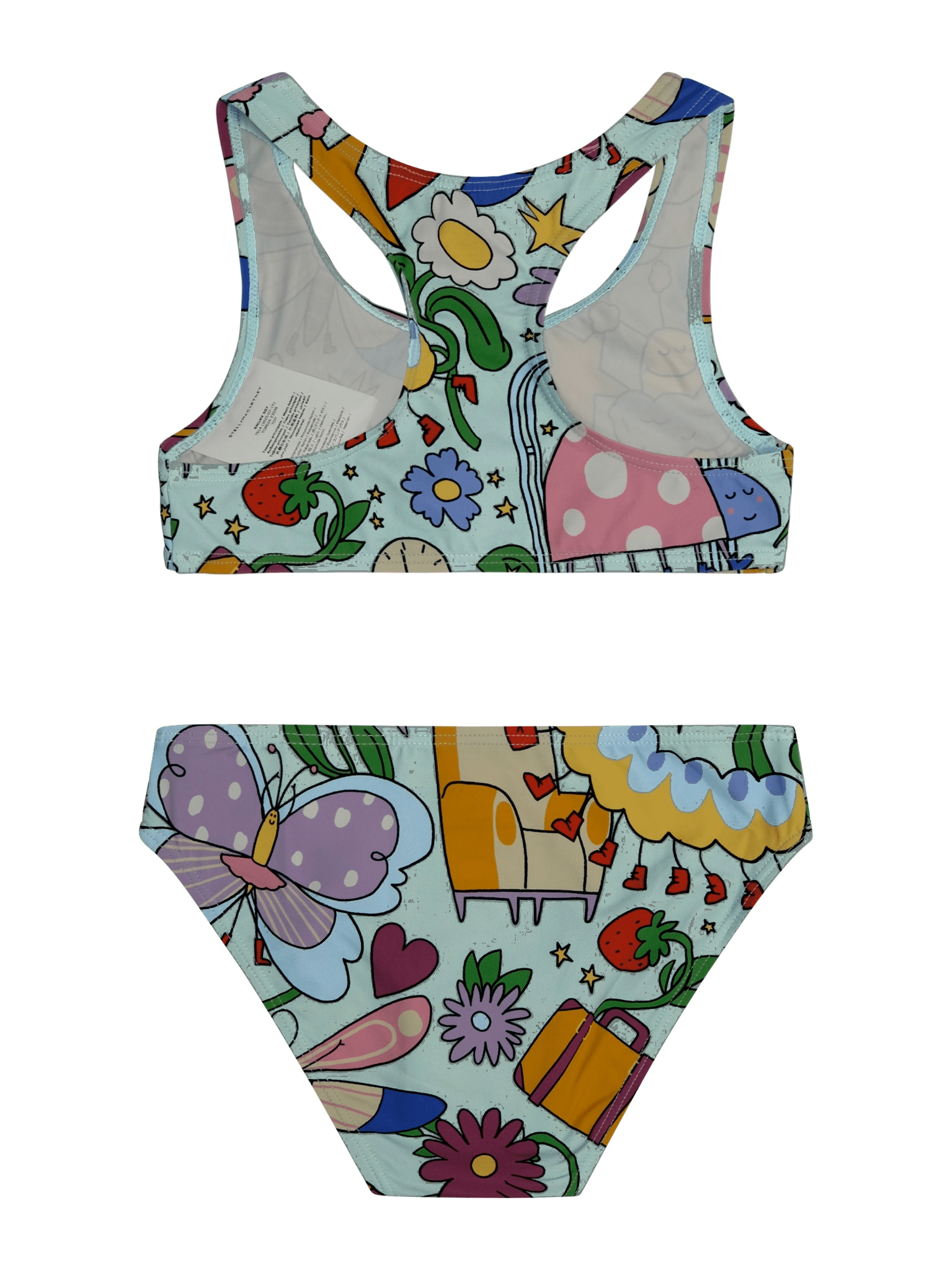 Costume due pezzi per bambina Stella McCartney Kids multicolore con stampa grafica all - over - Rubino Kids