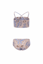 Costume due pezzi per bambina Zimmermann Kids blu con stampa floreale - Rubino Kids