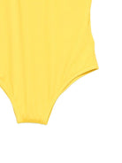 Costume intero per neonata Moschino Kids giallo con stampa Teddy sul davanti - Rubino Kids