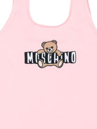 Costume intero per neonata Moschino Kids rosa con stampa Teddy sul davanti - Rubino Kids