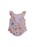 Costume per bambina Molo Kids beige con stampa all - over - Rubino Kids