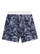 Costume per bambino Hugo Kids blu con stampa fiori - Rubino Kids