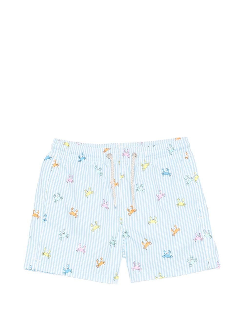 Costume per bambino MC2 Saint Barth Kids azzurro con stampa granchi all - over - Rubino Kids
