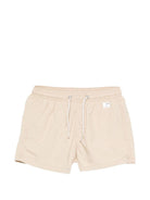 Costume per bambino MC2 Saint Barth Kids beige con toppa con logo sul retro - Rubino Kids