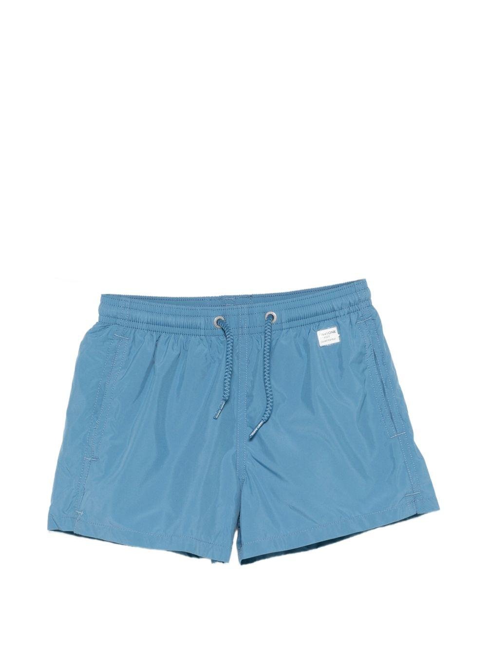 Costume per bambino MC2 Saint Barth Kids blu con toppa con logo sul retro - Rubino Kids