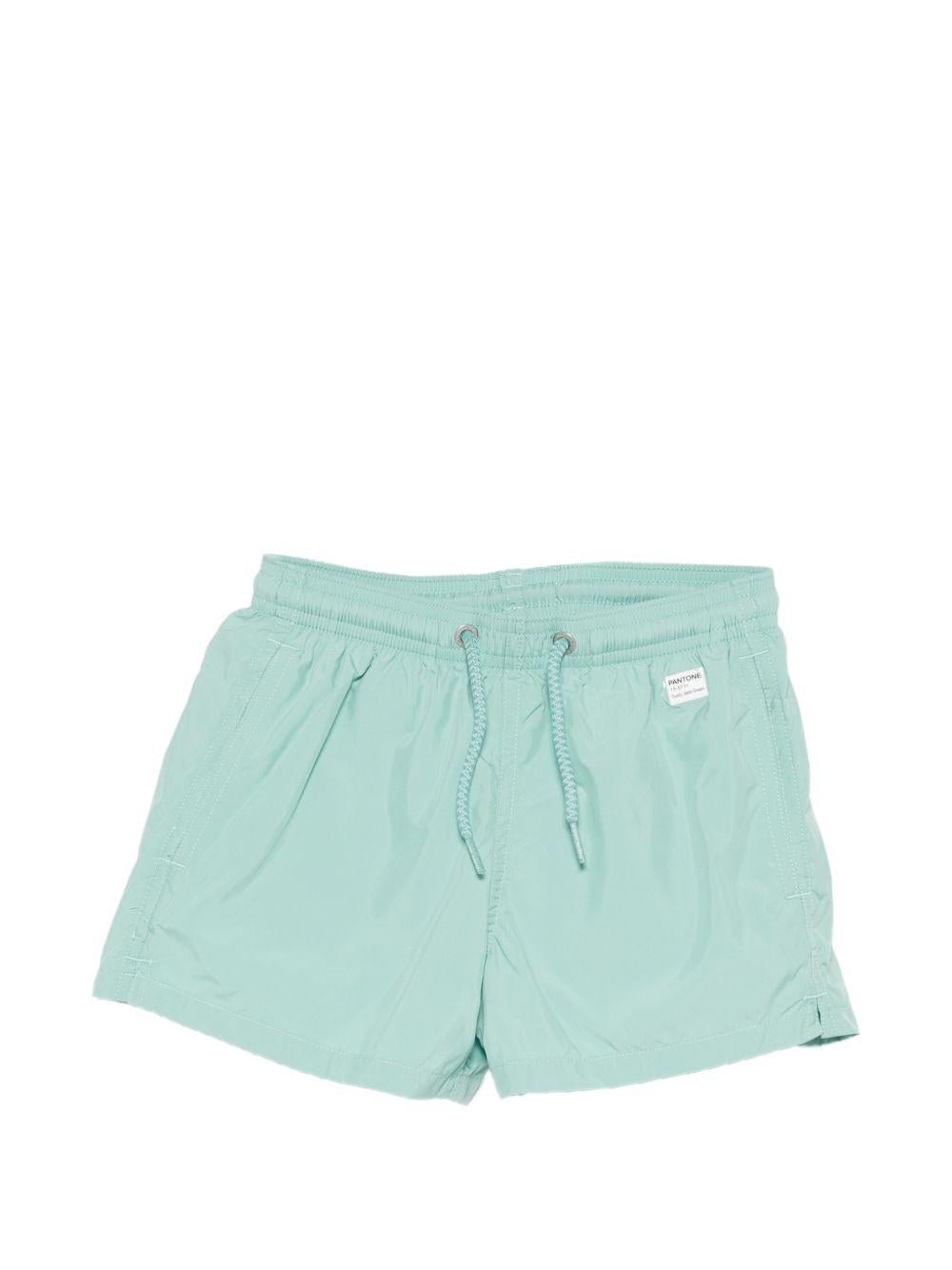 Costume per bambino MC2 Saint Barth Kids verde con toppa con logo sul retro - Rubino Kids