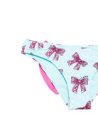 Costume per neonata MC2 Saint Barth Kids azzurro con stampa fiocchi all - over - Rubino Kids