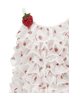 Costume per neonata Monnalisa bianco con spalline regolabili - Rubino Kids