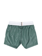 Costume per neonato Boss Kids verde con dettaglio logo - Rubino Kids