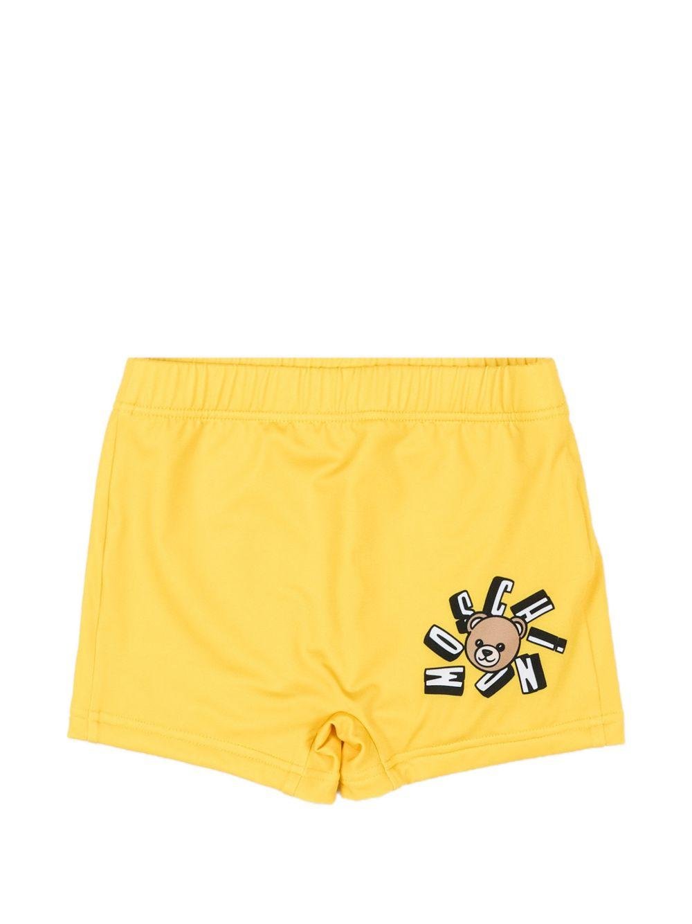 Costume per neonato Moschino Kids giallo con stampa Teddy - Rubino Kids