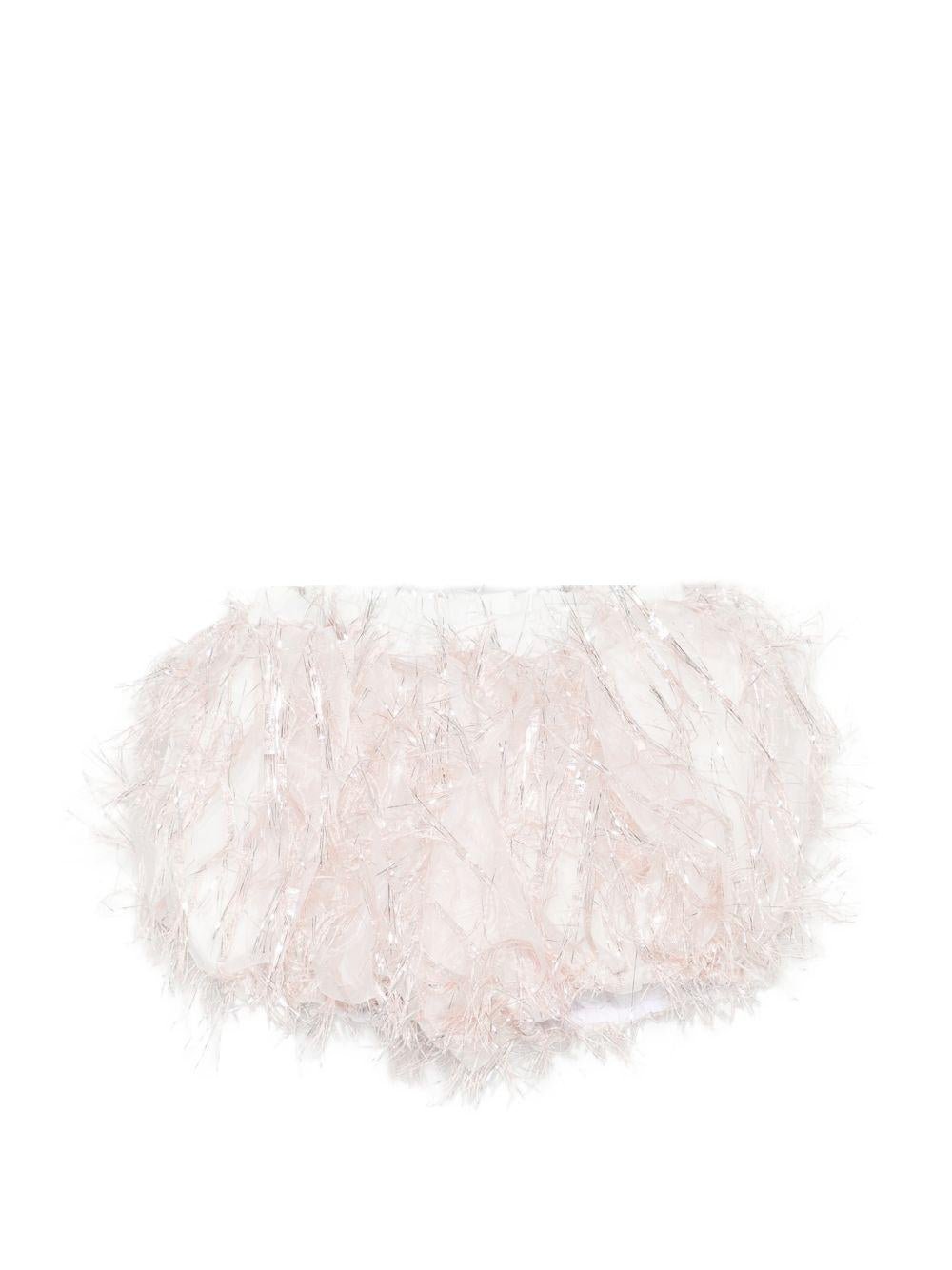 Culotte per neonata A'lapage rosa con dettaglio frange - Rubino Kids