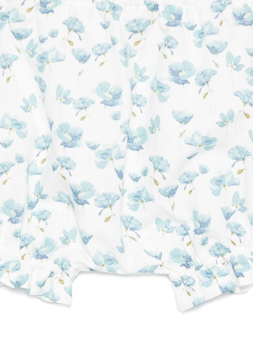 Culotte per neonata Mariella Ferrari bianca con stampa a fiori - Rubino Kids