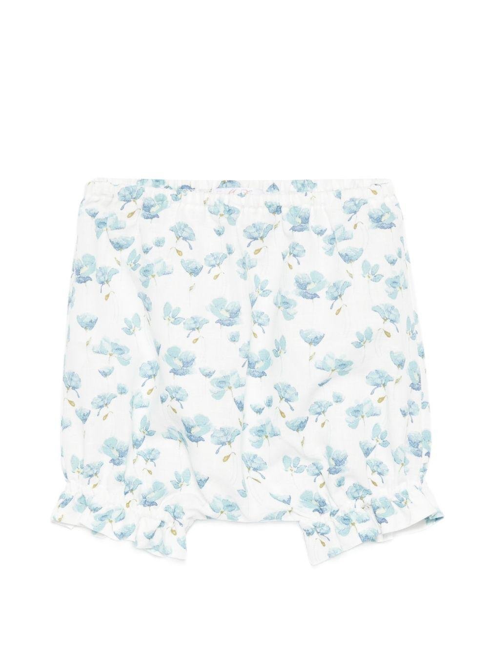 Culotte per neonata Mariella Ferrari bianca con stampa a fiori - Rubino Kids