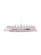 Diadema per bambina Monnalisa rosa con gemme argento - Rubino Kids