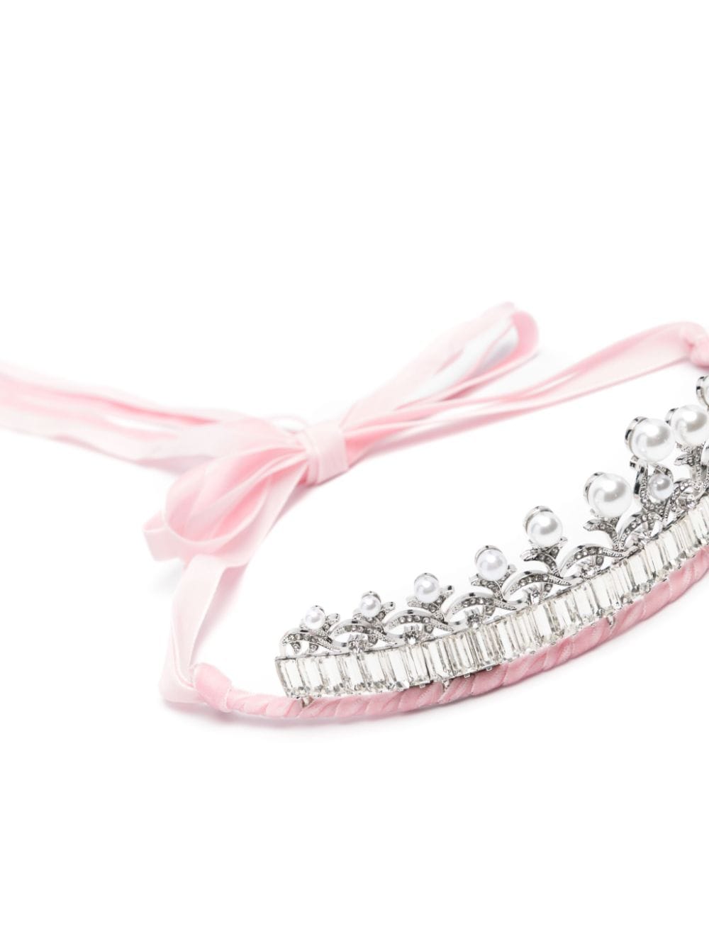 Diadema per bambina Monnalisa rosa con gemme argento - Rubino Kids