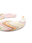 Fascia con stampa a zigzag per bambina Missoni Kids bianco con design imbottito - Rubino Kids