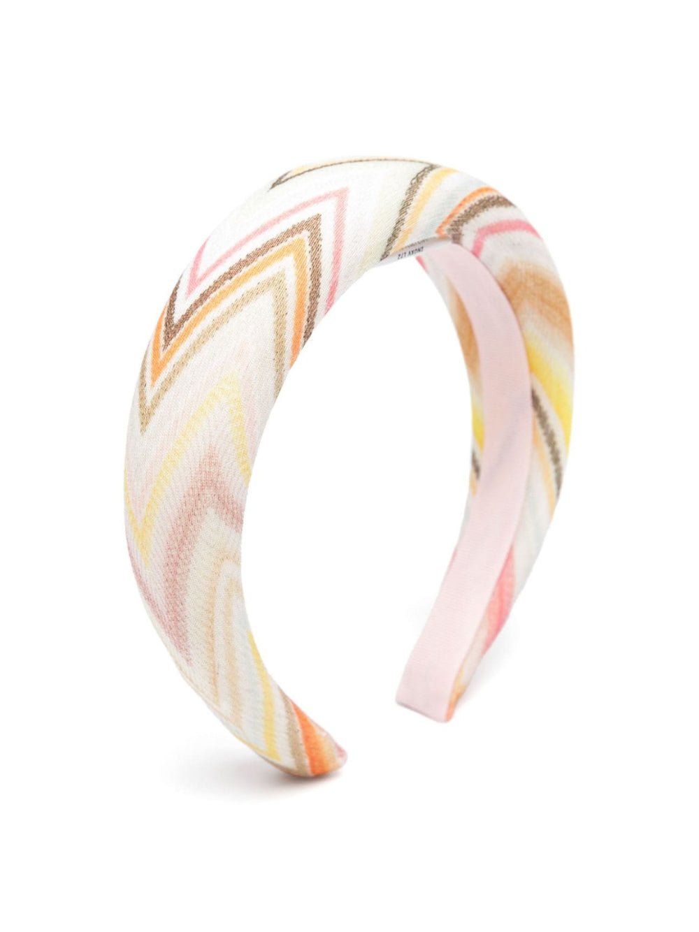 Fascia con stampa a zigzag per bambina Missoni Kids bianco con design imbottito - Rubino Kids