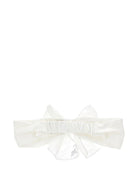 Fascia per capelli per neonata Monnalisa bianca con dettaglio fiocco - Rubino Kids