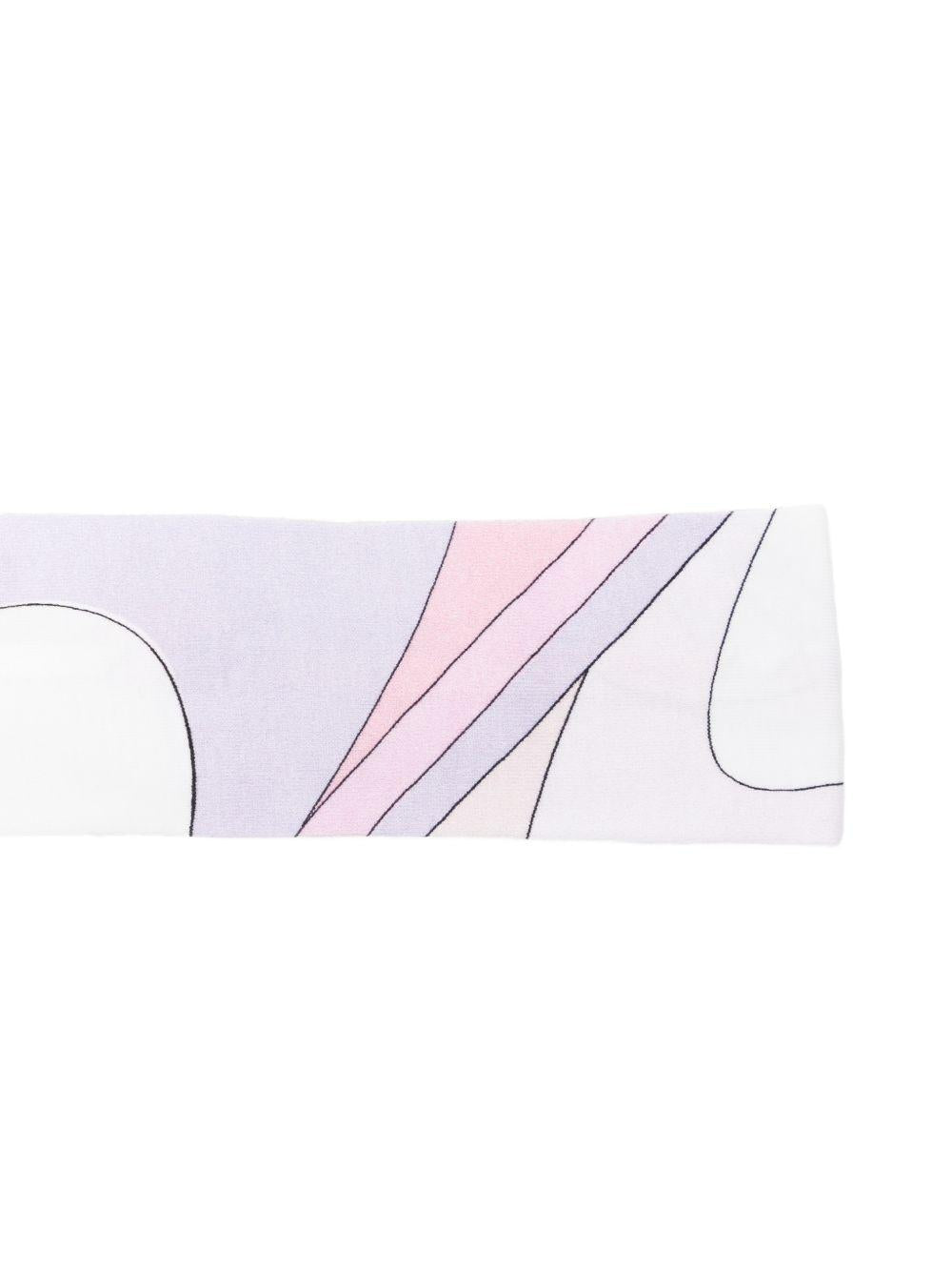 Fascia per neonata Emilio Pucci Junior bianco con stampa astratta - Rubino Kids