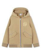 Felpa beige per bambino con ricamo BOSS Kidswear - Rubino Kids