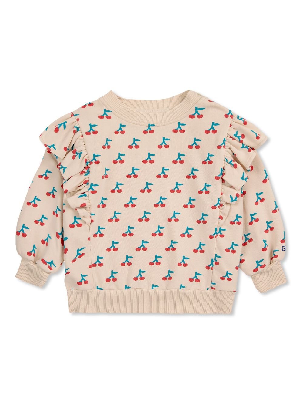 Felpa beige per neonata con stampa ciliegie Bobo Choses - Rubino Kids