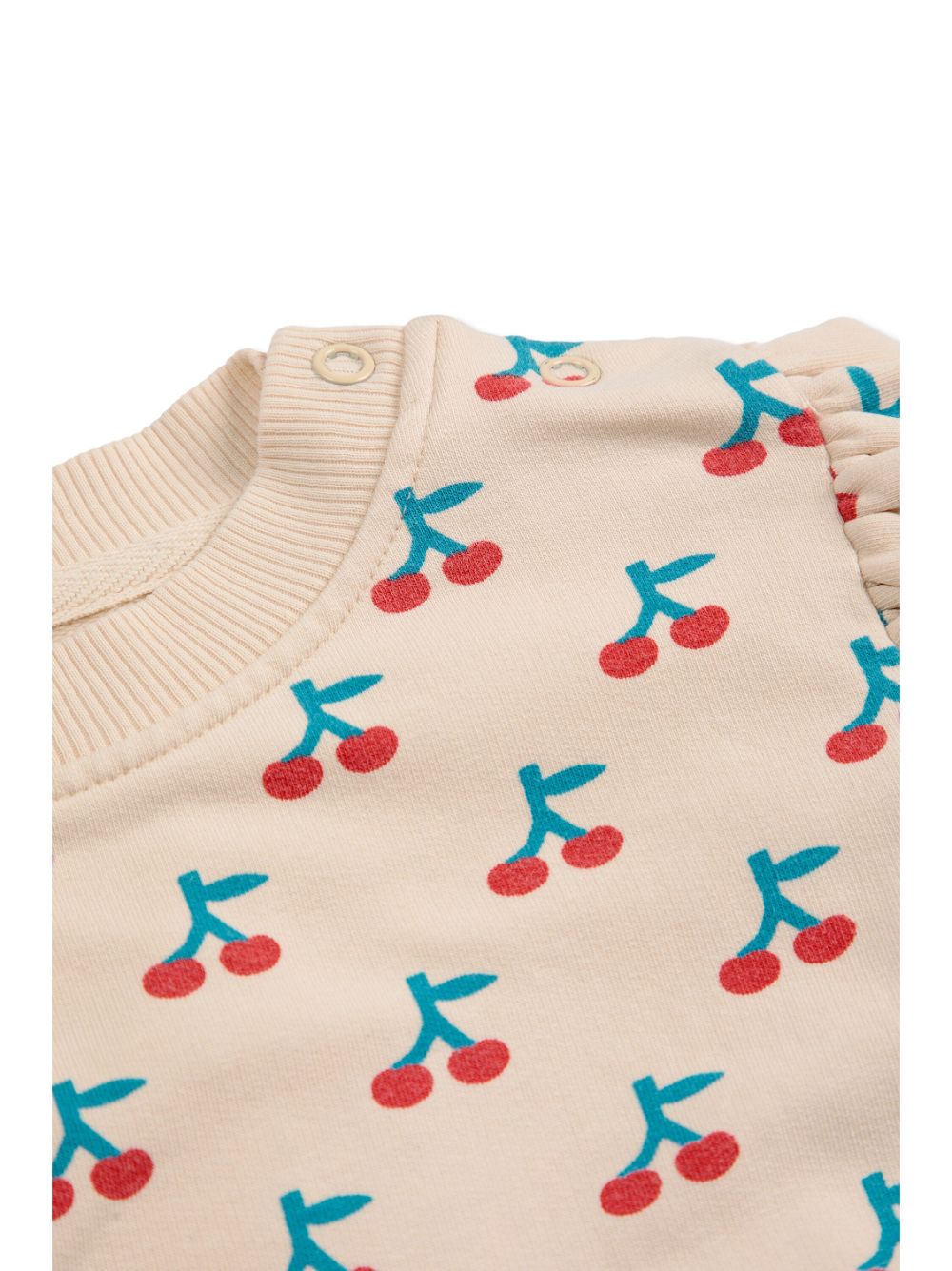 Felpa beige per neonata con stampa ciliegie Bobo Choses - Rubino Kids