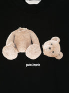 Felpa Broken Bear per bambino Palm Angels Kids nero con tessuto in spugna - Rubino Kids