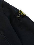 Felpa con applicazione Compass per babino Stone Island Junior nero con cappuccio - Rubino Kids