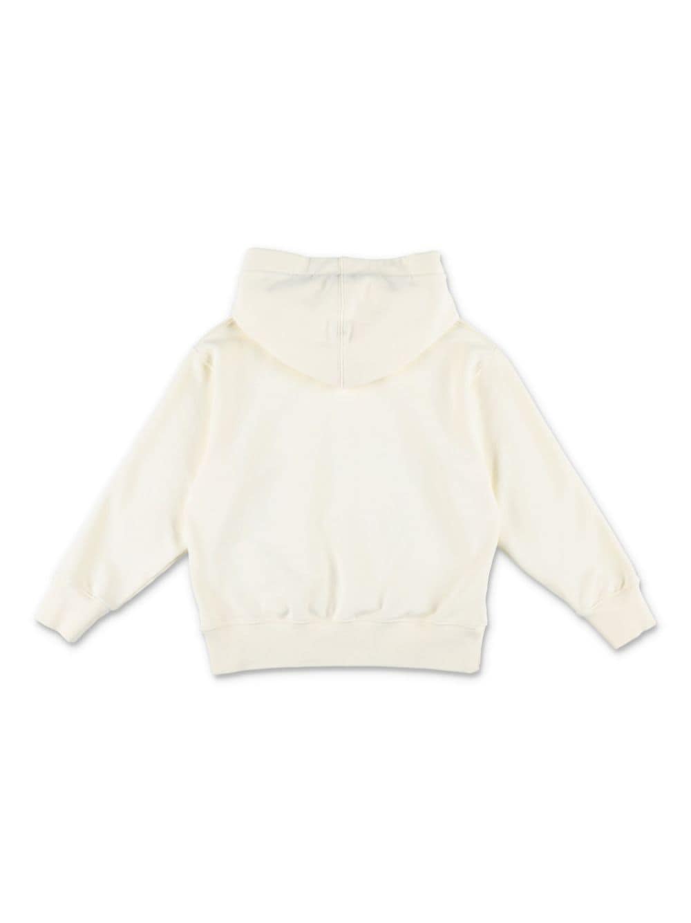 Felpa con cappuccio orso per bambino Palm Angels Kids beige con bordo a coste - Rubino Kids