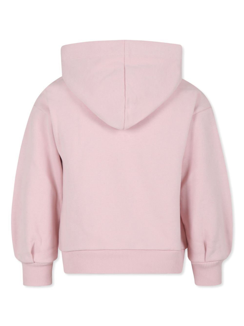 Felpa con cappuccio per bambina Lanvin Enfant rosa con tasca frontale con marsupio - Rubino Kids