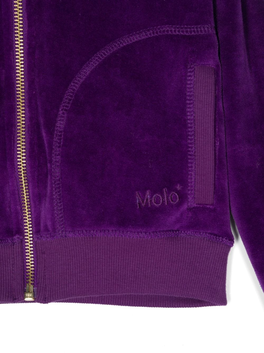 Felpa con cappuccio per bambina Molo viola con logo laterale - Rubino Kids