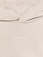 Felpa con cappuccio per bambino Calvin Klein Kids beige con orlo e polsini a coste - Rubino Kids