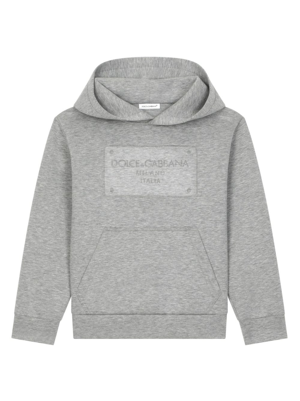 Felpa con cappuccio per bambino Dolce & Gabbana Kids grigio con trama jersey - Rubino Kids