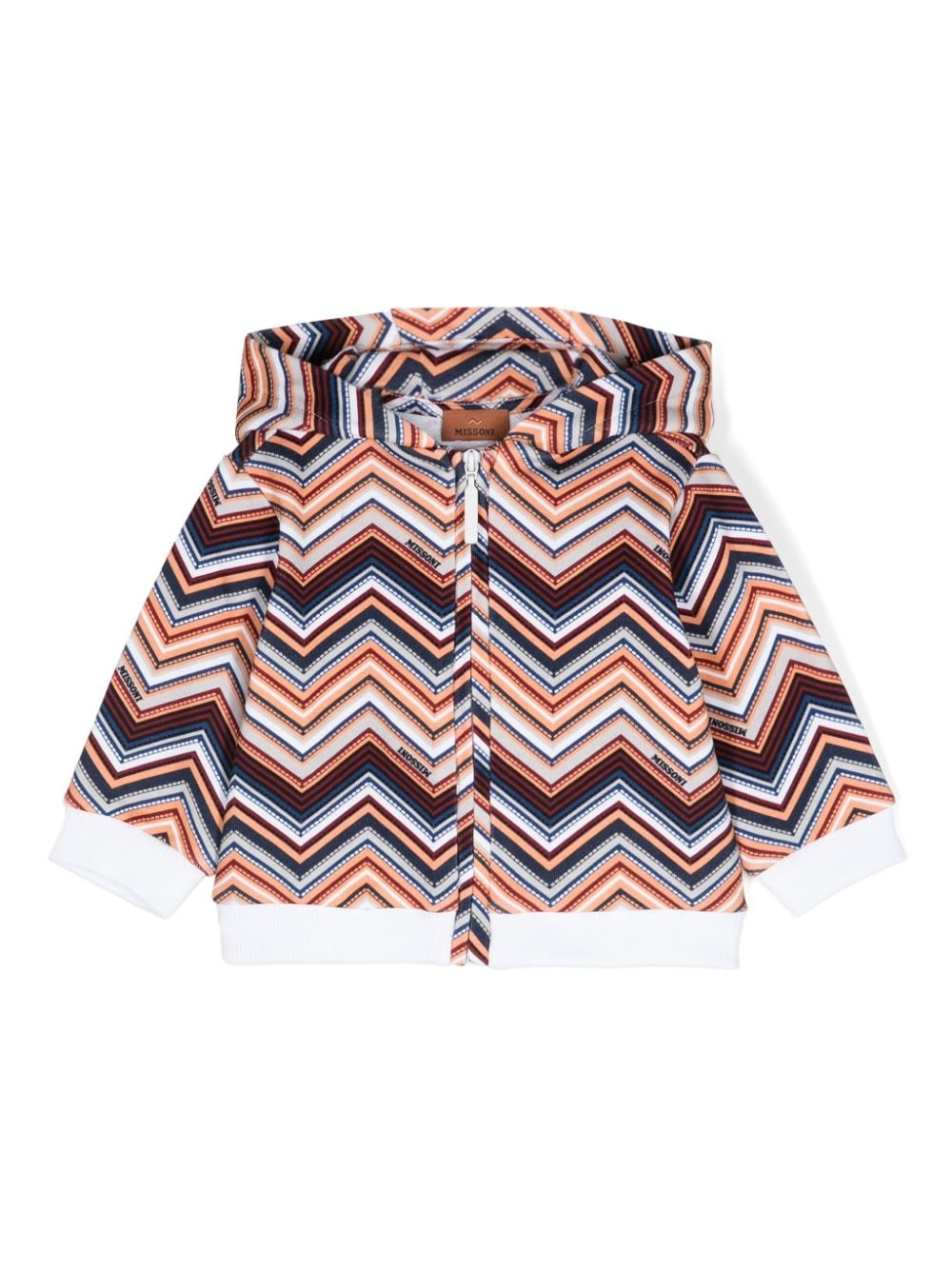 Felpa con cappuccio per neonata Missoni Kids multicolor con orlo dritto - Rubino Kids