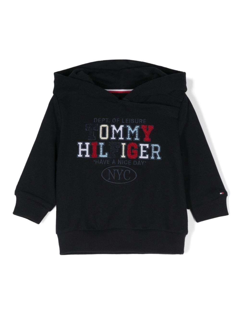 Felpa con cappuccio per neonato Tommy Hilfiger blu con maniche lunghe - Rubino Kids