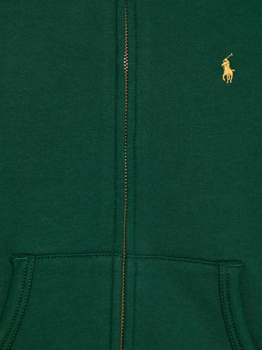 Felpa con cerniera per bambino Ralph Lauren Kids verde con collo alto - Rubino Kids